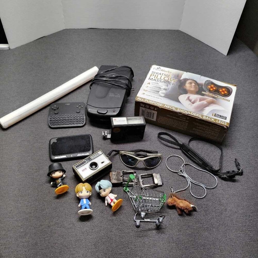 Mixed Electronics Junk Drawer Lot FlexWork Massager VHS Rewinder Reseller Bundle